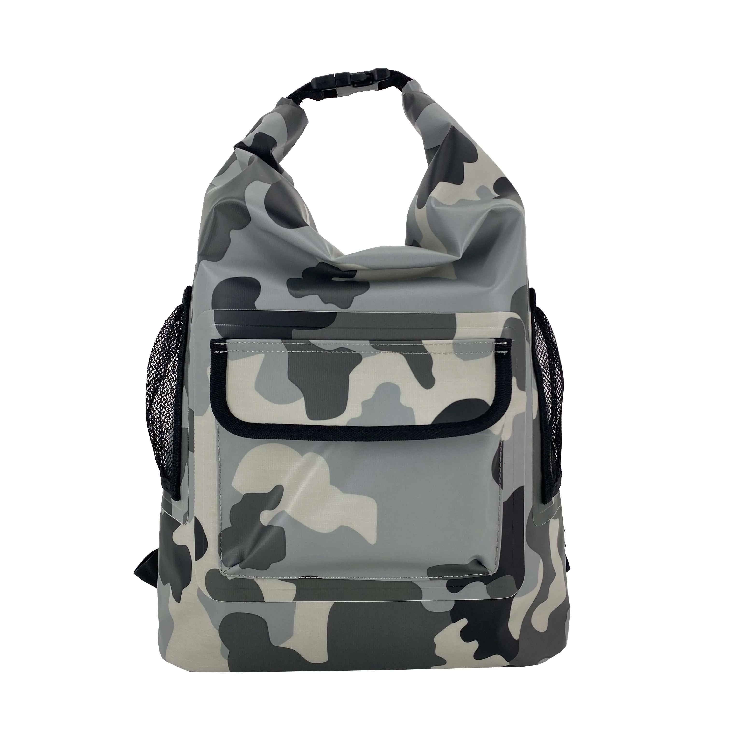 Camo Grey Waterproof Backpack for Travel Boating Kayaking Swimming Fishing Camping and Beach