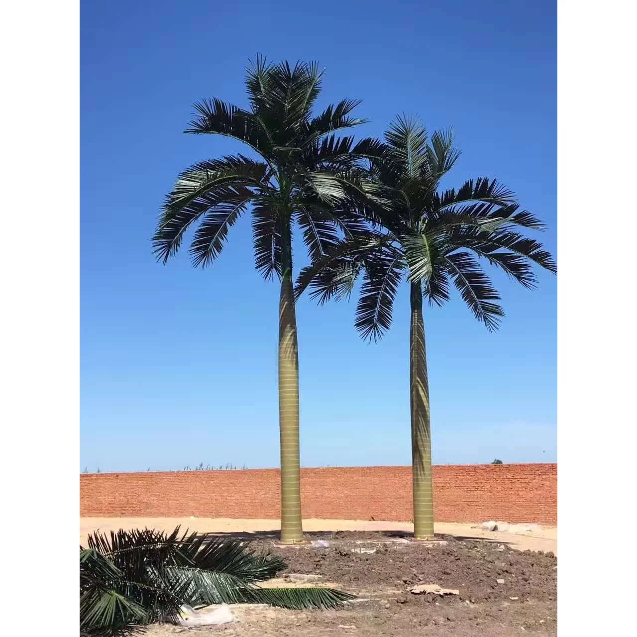 China Cheap Price Sale Large Indoor and Outdoor Decoration Landscaping Metal Fake Palm Trees Plastic Artificial Coconut Tree