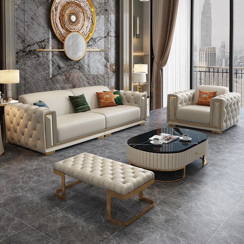 New Italian Luxury Style Modern Sectional Sofa Modern Home Living Room Sofa Set Furniture