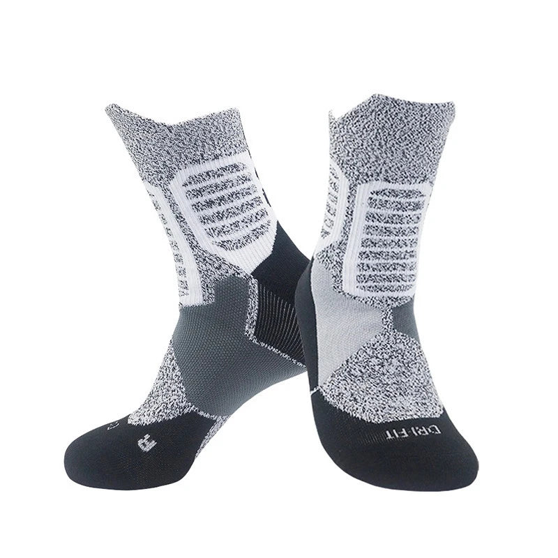 High Quality Colorful Popular Lite Ribbed Basketball Sock Padding Crew Athletic Sports Men Socks