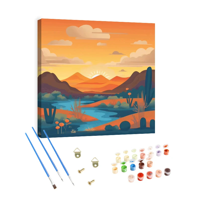 Scenery Custom Painting by Numbers Sunrise Sunset Morning Evening Diy Digital Oil Painting Kit Handmade Crafts Home Art Decor