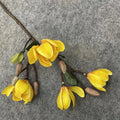 Top Quality N-0126 Hot Sale Artificial Faux Real Touch Latex Magnolia Stem Flowers for Home Decor