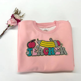 Sewill Custom Embroidered Patch Large Logo Easter Design Wholesale Teacher Easter Bunny Chenille Patches for Clothing