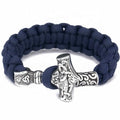 MECYLIFE Mens Viking Jewelry Handmade Leather Rope Bracelet Stainless Steel Nordic Thor Hammer Bracelet Jewelry