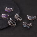 W0338 Abiding China Jewelry Wholesale New Designs English Lock Earring Natural Gems Sterling Silver Gemstone Earrings