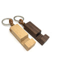 Custom logo Wood Phone Holer Desk Stand Gifts Wooden Memory Funy Keychain Pendant Personalized Contact Door Opener