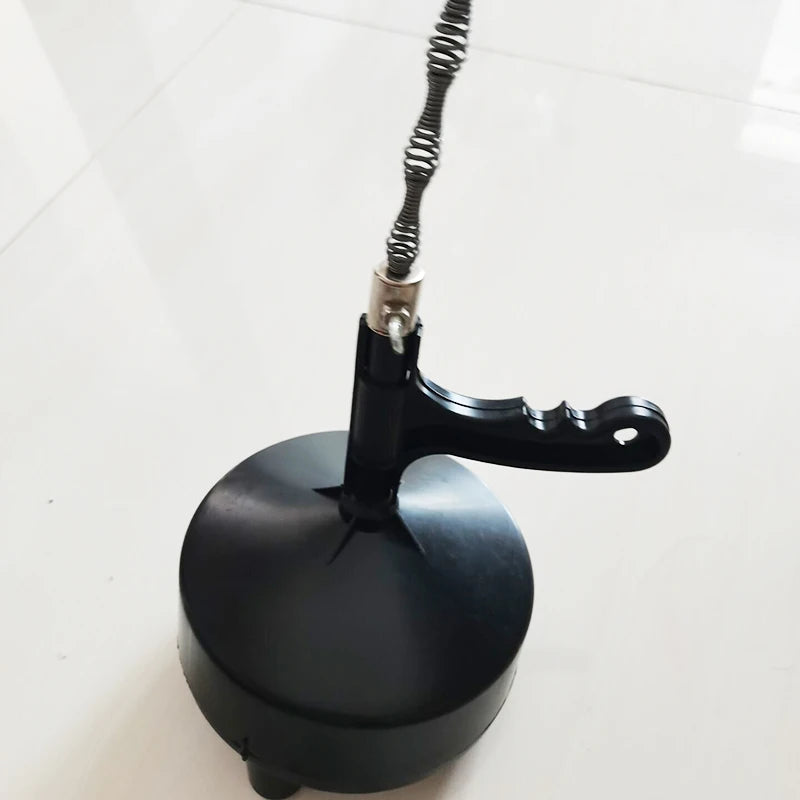 7.6m Black Drain Auger Clog Pipe Remover Toilet Dredger Fit Household Spring Pipe Rod Sink Drain Cleaner