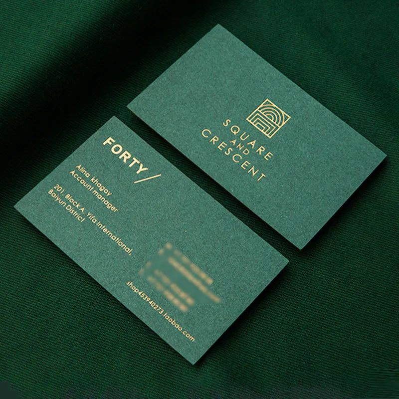 Black Card Gilding Business Card Making Black Green Gilt Edge Cotton Paper Press Bump Business Card Special Paper Custom-made