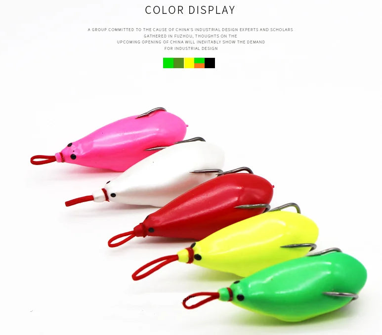 6cm 11g Top Water soft frog lure fishing Simulation Shrimp Frog with double hook Sequins Crank wobbler