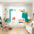 Cartoon Style Jurassic Park Dinosaur Pattern Printed Curtains Kids Room Theme Bedroom Blackout Curtains