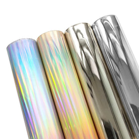 0.5 mm Opaque Half Bright and Half Matte Metallic Laser Reflective Film Mirror TPU Film for Making Bag Craft