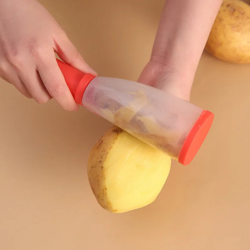 Multifunctional Kitchen Utensils-Carrot Peeling Knife and Vegetable Fruit Peeler with Storage Box
