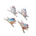 2025 New Style Color butterfly Metal Plating Painted Hair Claw Clip for Women Decorative Butterfly Ponytail Hair Claw Party Made