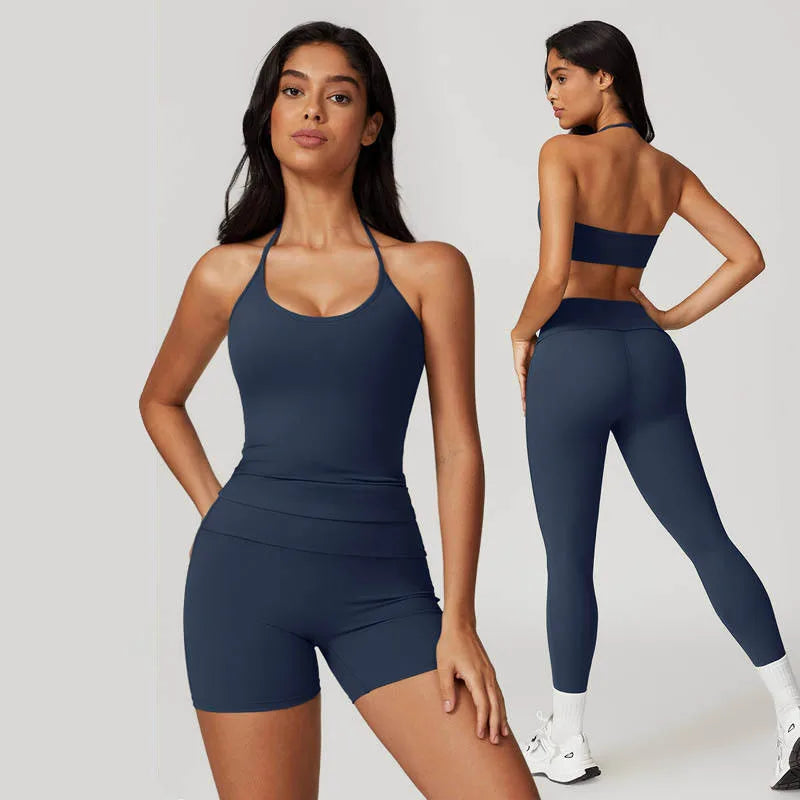 Wholesale Fitness & Yoga Wear Gym Set Crop tank and Flared Leggings 2 Piece Gym Wear Women Sets