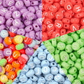100pcs/pack 7mm Acrylic Colorful Letter Beads