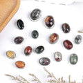 Crystal Healing Stone  Fine Jewelry Natural Colourful Heart Garden Quartz Copper Inlay Ring