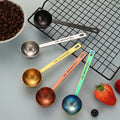 15ml/30ml Stainless Steel 18/10 Gold Plated Scoop Tea Coffee Measure Spoon for Camping