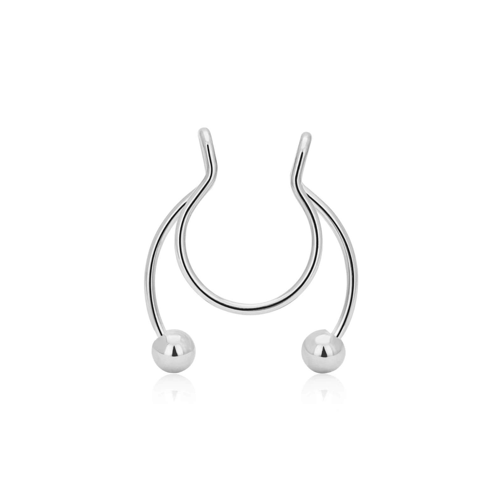 316L Stainless Steel Orthodox Antler Nose Ring Fashionable & Trendy U-Shaped Septum Nose Clip for Children's Gold Plated