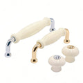Modern Ceramic and Zinc Alloy Cabinet Handles Decorative Cupboard Wardrobe Door Pull Kitchen Drawer Furniture Knob