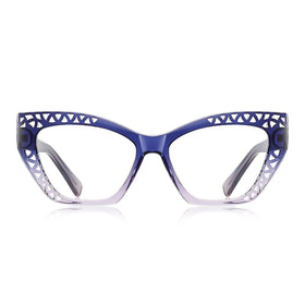 TR90 Anti Blue Light Optical Women's Eyeglass Frames Direct From China Manufacturer Cat Eye Design Hollow-Carved Spectacle
