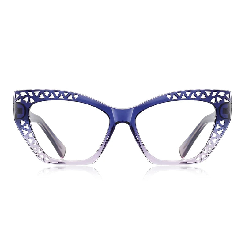 TR90 Anti Blue Light Optical Women's Eyeglass Frames Direct From China Manufacturer Cat Eye Design Hollow-Carved Spectacle