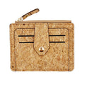 Custom Cork Card Holder with Button Closure Foldable Minimalist Design Multi-Function Organizer Bulk OEM