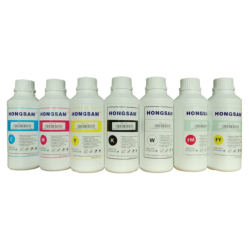 Hongsam Water Based Pigment 1000ml XP600 White DTF Ink for Epson L805 I3200 L1800 DTF Printer