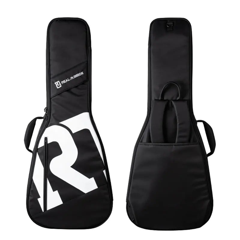 Rm Lauren Series Rainbow Reinforced Shockproof Nylon Backpack Style Dual Electric Guitar Gig Bag with Foldable Dustproof Design
