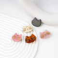 Jinhe Hot Sale Cat Face Design Hair Clips Cheap Mini 4cm Children Alligator Clips 5 Colors Acetate Broadside Hair Clips
