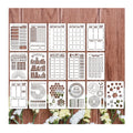 16 Pcs Journal Stencils Painting Templates for Scrapbook Notebook Diary Gift Card Making Stencils