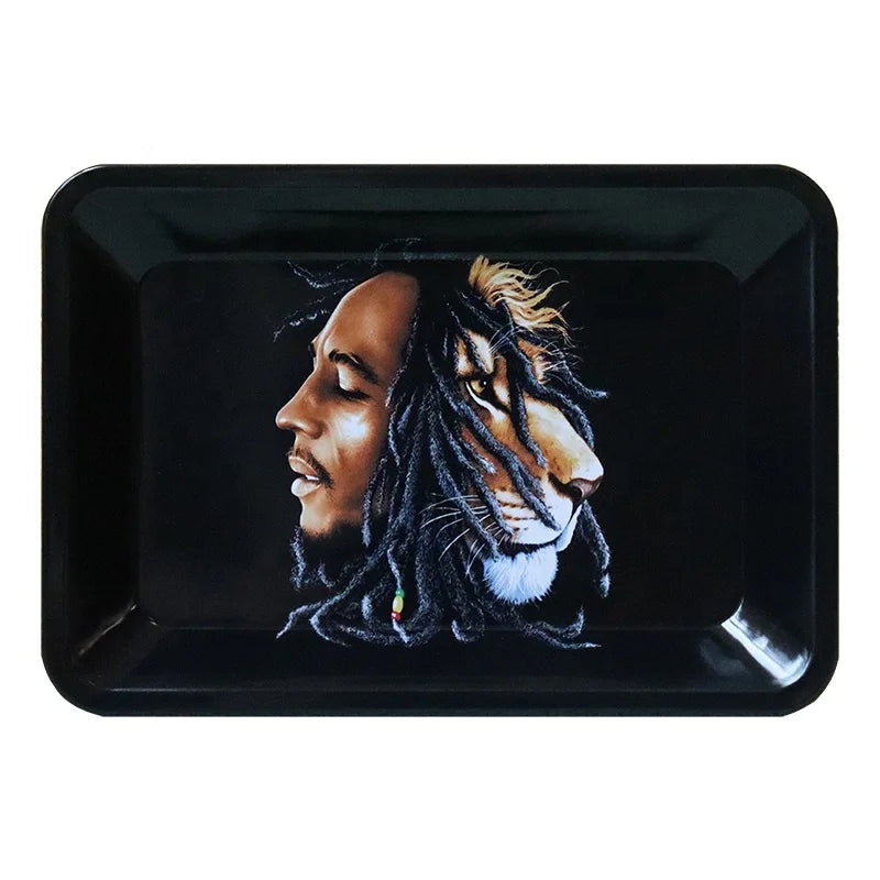 Smoke Shop Accessories Rolling Tray Set Smoking Accessories Herb Metal Rolling Tray with Magnetic Lid