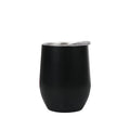 Portable Camping Travel Mugs Eggshell Cup Insulated Stainless Steel Coffee Mug With Lid Spillproof Lid Black-style