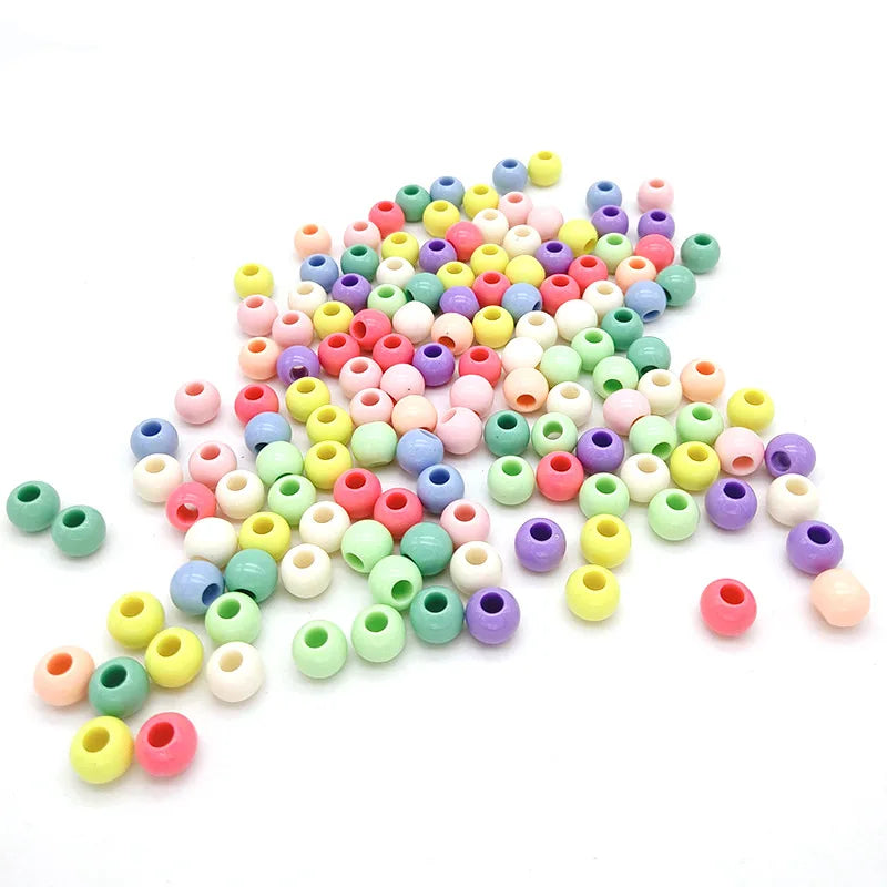 700pcs/set 12mm Colorful Hair Beads Big Hole Acrylic Transparent Jumbo Braid Dreadlock Kid Hair Beads for Braids Accessories