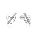 925 Silver Jewelry Heart Shape Wholesale Valentine's Day Gift Silver Earring Stud