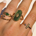 MICCI Tarnish Free Jewelry 18K Stainless Steel Gold Plated Titanium Snake Open Rings for Girls
