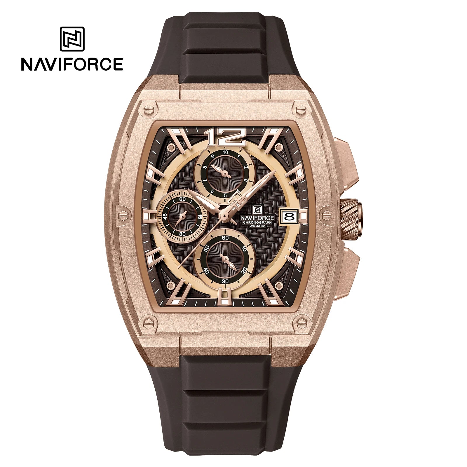 NEW  NAVIFORCE 8050 Quartz Watches Men Casual Sports Chronograph Quartz Wrist Watch Waterproof De Cuarzo Relojes