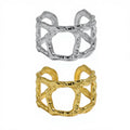 FUAMAY Classic Boho Chic Wedding Party Geometric Square Hollow Fence Rings Silver Women 925 Sterling