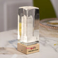 K-6010 Custom Made 3D Crystal Business Gift Desk Decorations Laser Crystal Cube