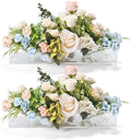 Amazing Modern Acrylic Rectangle Crystal Wedding Table Centerpiece Flower Container with Custom Logo for Rehearsal Dinner