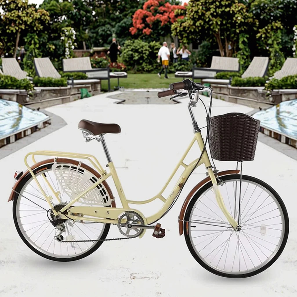 Wholesale 26" 7 Speed Steel Frame Ladies City Bike Urban Beach Cruiser for Women City & Beach Riding