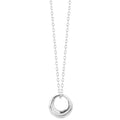925 Silver Plated Geometric Circle Pendant Necklace with Simple Chain Design Gold Plated Female Charm for Gift