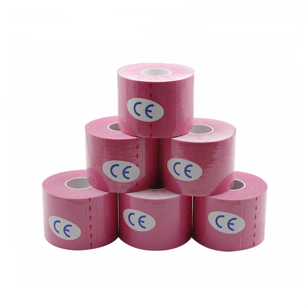 pink Cotton K Tape Ready to Ship 5cm*5m Athletic Muscle Tapes Sport Kinesiology Tape