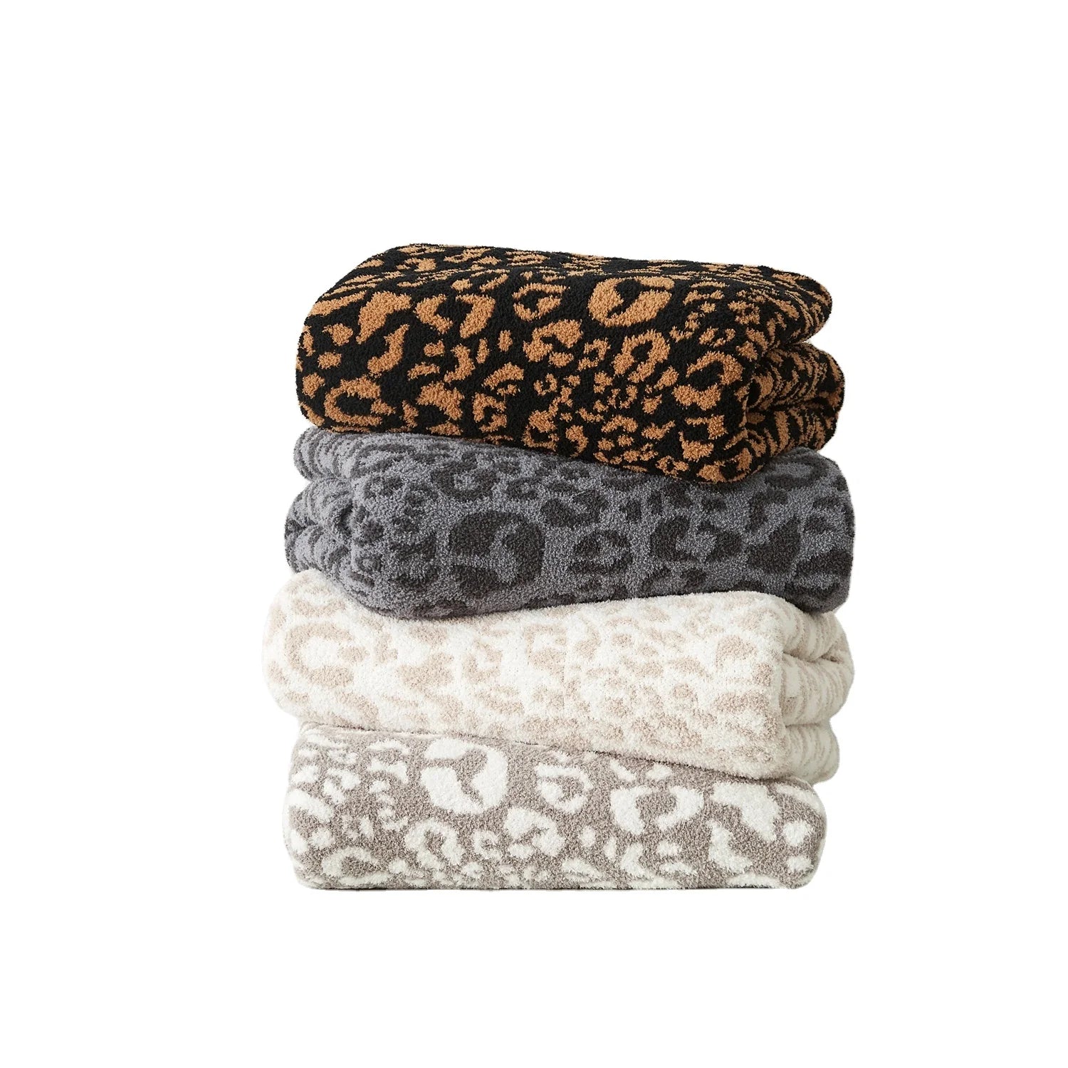 Top Sell zero Defect Soft 100% Polyester Microfiber Leopard Super Cozy Knitted Blanket BLA