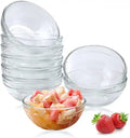 8 Piece 3.5 Inch Mini Stackable Clear Glass Prep Bowl for Kitchen PrepDessertCandy DishesNutSaucesDipsCondiments