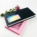 Own Brand 4 Pairs Full Strip Mink Eyelashes with Lashbook Packaging Private Label Mink Eyelashes with Shape Box