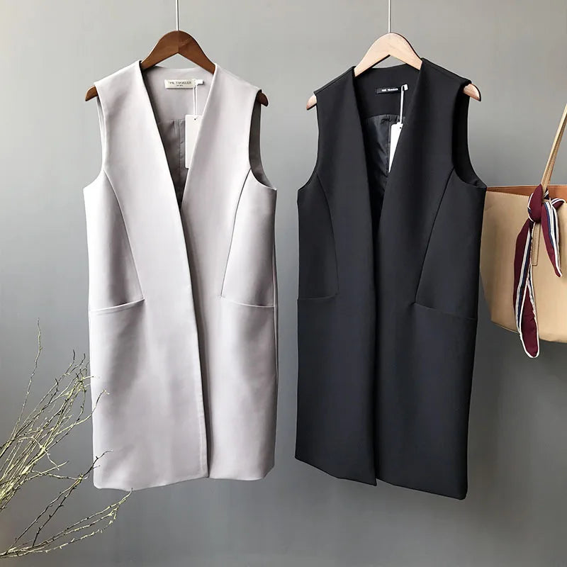 Hot Sale Spring New 2026 Korean Style Simple and Thin Temperament Fashion Suit Vest Female Solid Color Wild Fashion Women's Vest