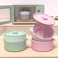 2025 New Arrivals Safe Microwave Steamer Basket Vegetable Food Steamers Lazy Silicone Vegetable Steamer