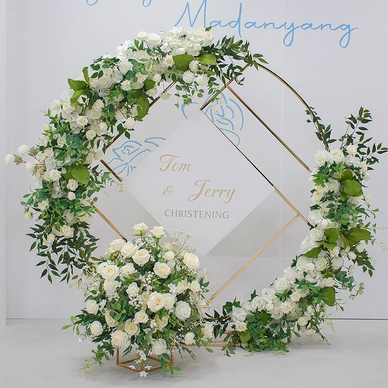 Artificial Flower Arrangement Wedding Backdrop Props Table  Flower Stand Ball Wedding Arch Flowers