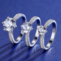 Hot Trendy Vintage Moissanite Jewelry 0.5ct/1ct/2ct/3ct Classic Six Claw 925 Sterling Silver Wedding Engagement Diamond