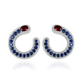 Luxury Statement Colorful Double Cc Earrings Crystal Sun Polynesian Earrings for Women